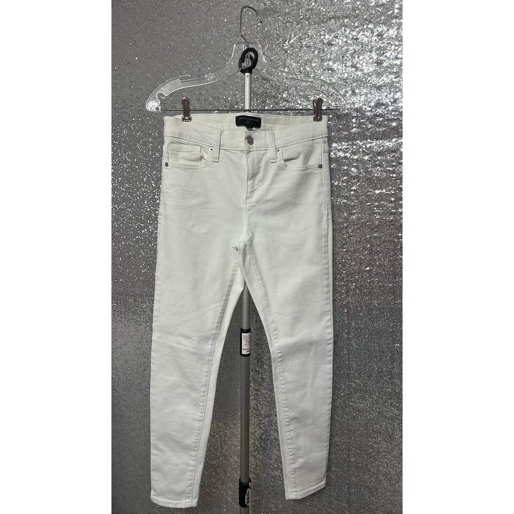 Banana Republic Skinny Jeans Womens 26/2P White Good Petite Stretch Denim